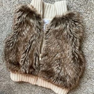 Girls fur vest